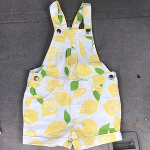 Lemon print overalls super cute!!!!